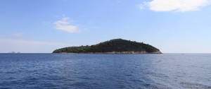 Lokrum Island, seen from the enroute ferry.