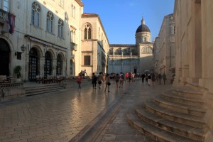 Dubrovnik Cathedral, seen from the eastern side of St. Blaise Church.