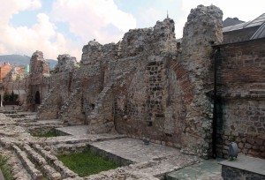 Ruins of an old inn that was built in 1543 AD for merchants and their horses (now Tašlihan archaeological site).