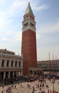 The Campanile seen from the Doge's Palace.