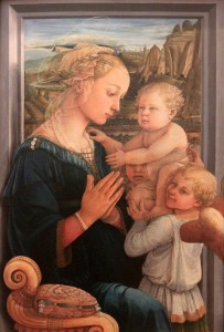 'Madonna and Child with Two Angels' by Filippo Lippi (ca. 1460-1465 AD).