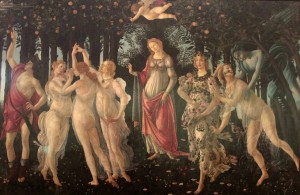'Primavera' (also known as "Allegory of Spring") by Sandro Botticelli (ca. 1477-1482 AD).