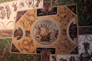 Ceiling found inside the Palazzo Vecchio. 