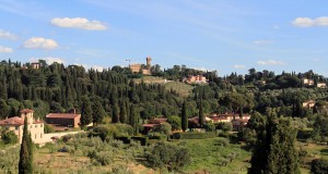 The Tuscan countryside seen from the fort.