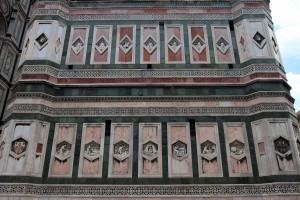 Closeup of the design on Giotto's Bell Tower.