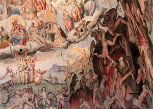 Detail of the frescoes of the dome.