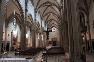 Another view of the interior of the Basilica di Santa Maria Novella.