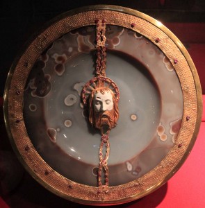 A chalcedony platter that is believed to be the platter that John the Baptist’s severed head was placed on when it was brought to King Herod.