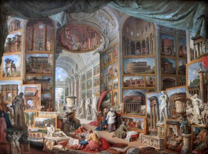 'Gallery of Views of Ancient Rome' by Giovanni Paolo Panini (1758 AD).