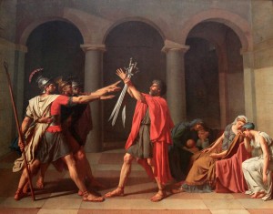 'Oath of the Horatii' by Jacques-Louis David (1784 AD).