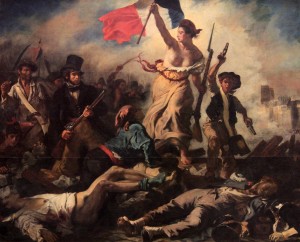 'Liberty Leading the People' by Eugène Delacroix (1830 AD).