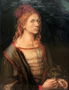 'Portrait of the Artist Holding a Thistle' by Albrecht Dürer (1493 AD).