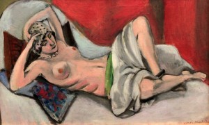 'Reclining Nude with Drapery' by Henri Matisse (1924 AD).