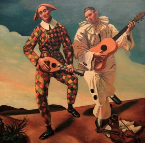 'Harlequin and Pierrot' by André Derain (1924 AD).