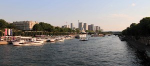 Looking south at the Seine River.