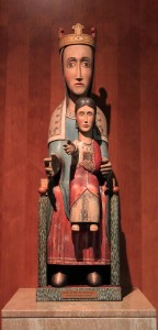 Statue of the Madonna and Child inside the church.