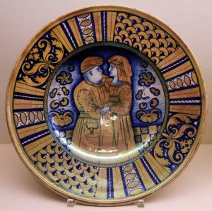 An Italian plate from the 16th-century AD.