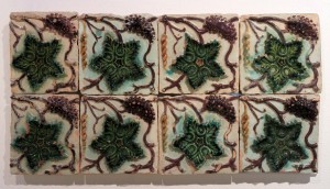 Azulejos (painted tin-glazed ceramic tilework) from a Seville workshop (ca. 1500-1510 AD).