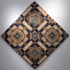 Polychrome faience pattern module azulejos from Lisbon (17th-century AD).