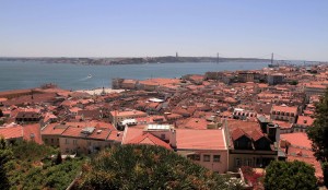 View of Lisbon and the Tagus River.