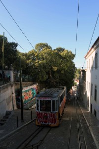 The Ascensor da Gloria (part of Lisbon's funicular system).
