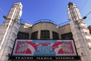 The Maria Vitoria Theater (a rundown theater near the Botanical Garden of Lisbon).