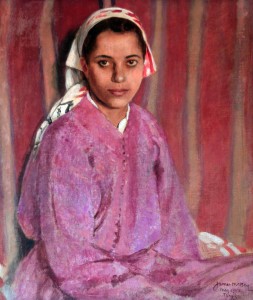 'Zhora' (the "Moroccan Mona Lisa"), painted by James McBey in 1952 AD.