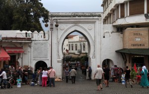 An entrance to Tangier's medina.