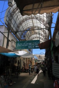 Covered portion of the Rue des Consuls in the medina.
