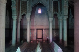 A burial room in the Saadian Tombs.