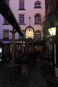 Entrance to the Brazen Head, Dublin's oldest pub, established in 1198 AD.