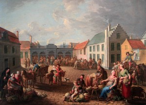 'The Pandreitje in Bruges' by Jan Anton Garemijn (1778 AD).