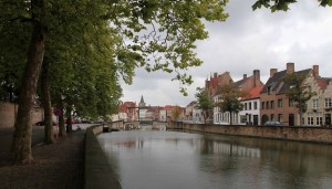 Langerei Canal at the northern end of Bruges.
