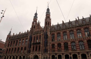 The Magna Plaza, a shopping mall, but originally the main post office in Amsterdam.