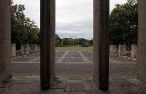 Looking out from the Hall of Honor, where the Totenehrung ("honoring of dead") ceremony occurred during the Nazi Party rallies.