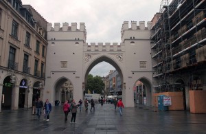 Karlstor, a Gothic gate located on the westerly side of Munich's old city wall.