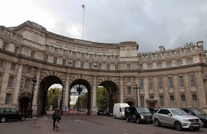 The Admiralty Arch, designed by Sir Aston Webb and completed in 1912 AD.