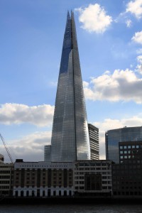 The Shard, a 309.6 meter tall skyscraper that was completed in 2012 AD.