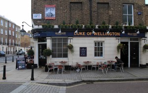 The Duke of Wellington pub.