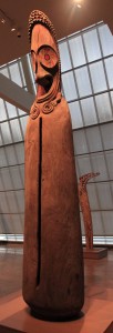 An Ambrym Slit Gong; carved from the trunk of a large breadfruit tree, slit gongs were used for ceremonies and to communicate between villages (from Ambrym Island, Vanuatu, made in the 1960s).