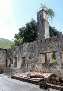 Standing inside the ruins of the sugar mill (now used for exclusive parties and special occasions).