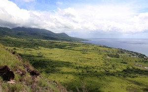 Looking toward the southern end of Saint Kitts from Brimstone Hill Fortress.