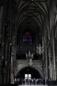 The organ and entrance to St. Stephen's Cathedral.