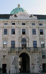 Entrance for the State Apartments in Hofburg Palace (seen from the inner courtyard of the State Apartments).