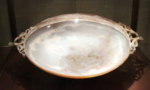 Agate bowl whose inscription reads: XRISTO ("Christ"), because of this, it was at one time regarded as the Holy Grail.