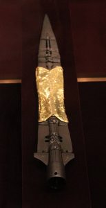 The Holy Lance (or Spear of Destiny) that pierced Christ after He had died on the Cross – there are two other spears that claim to be the Holy Lance: one in Armenia and the other in the Vatican.