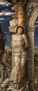 'St. Sebastian' by Andrea Mantegna (1456-59 AD), in the Kunsthistorisches Museum.