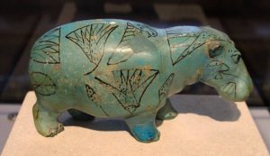 Ancient Egyptian ceramic of a Hippopotamus (ca. 2000 BC).
