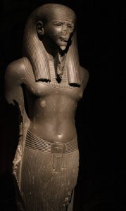 Ancient Egyptian statue of the god Imichentwer (ca. 1304-1237 BC).