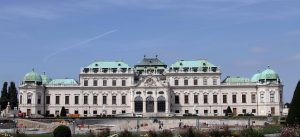 The façade of the Upper Belvedere in Vienna, where one can view Klimt's masterpiece, 'The Kiss', as well as many other works of art.